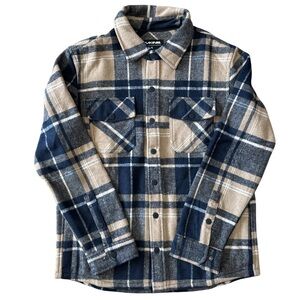 NWT Men’s soft brushed plaid flannel shirt outdoor fall layering button-up Small